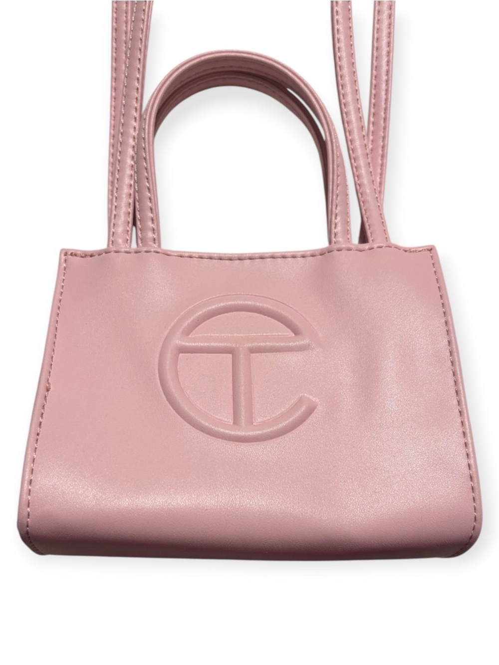Telfar Mini Shopping Bag Bubblegum Pink | Crossbody + Top Handle | 7โ Width - Picture 2 of 9